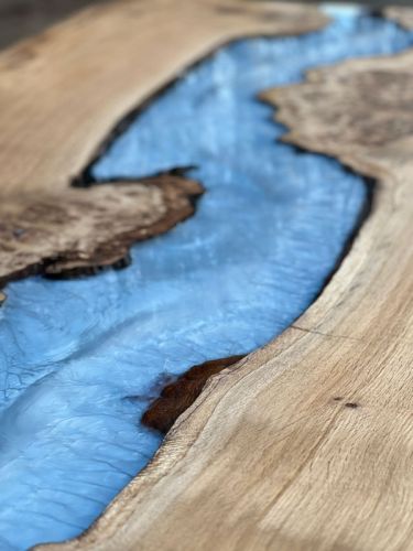 Silver Pearl & Oak River Table