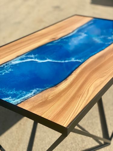 Elm River Coffee Table with Geo Frame