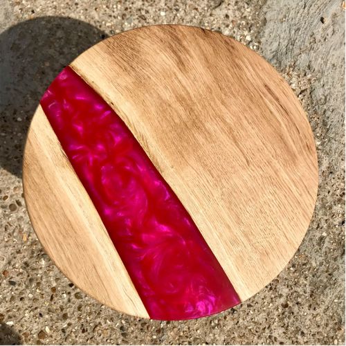 Oak Resin River Side Table 2