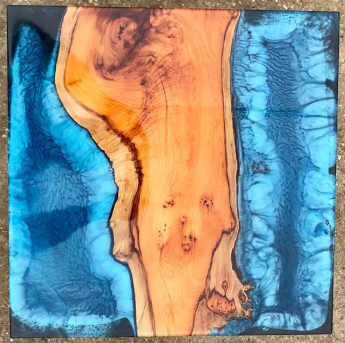 Yew & Blue Resin River Lamp Table