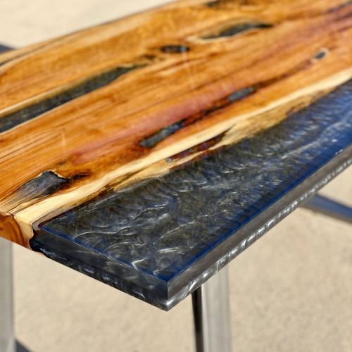 Yew River Desk/Dining Table Silver Grey