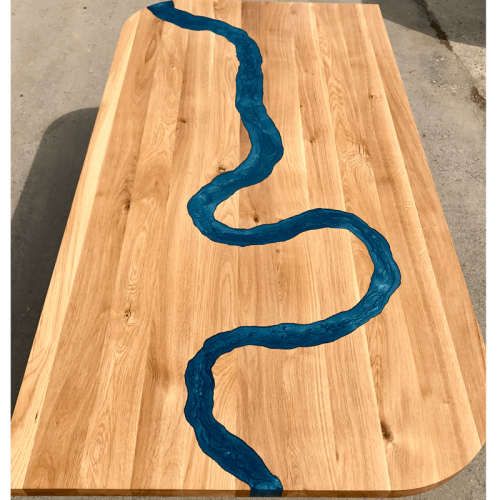 Oak & Blue Resin River Dining Table