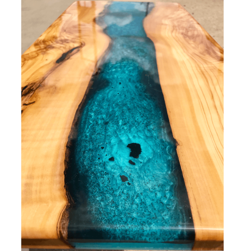 Olive Wood Resin River Coffee Table  SOLD