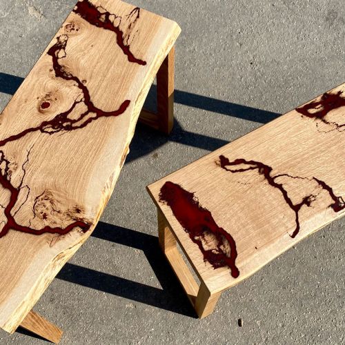 Lightning Side Tables in Oak