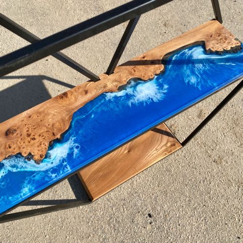 Hex Wall Shelf with River Shelves