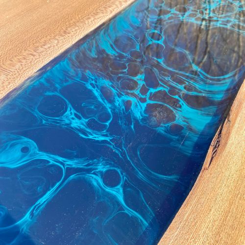 Elm River Bar Table Galactic Blue