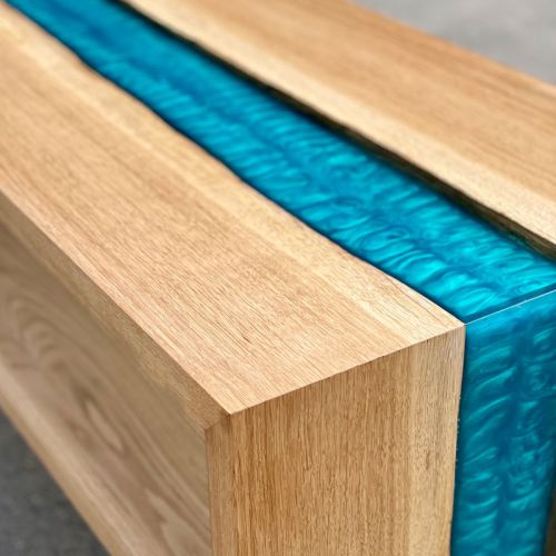 Oak Double Waterfall Coffee Table
