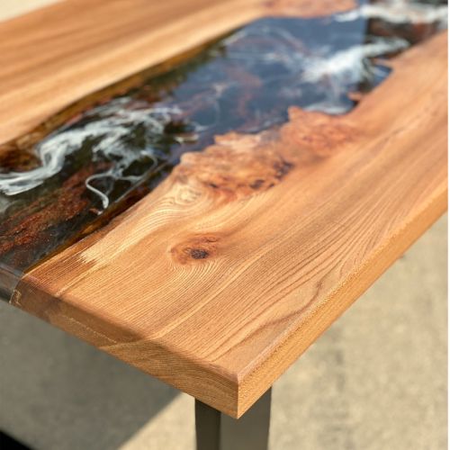 Elm Bespoke Resin River Coffee Table