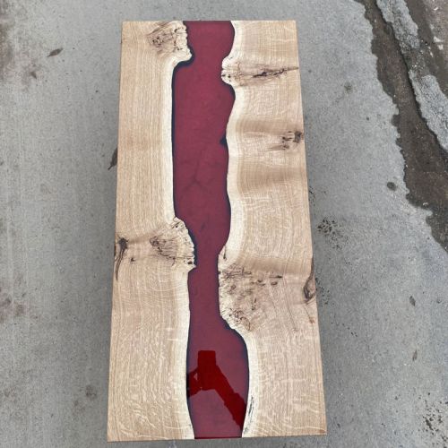 Oak & Lava Resin River Coffee Table