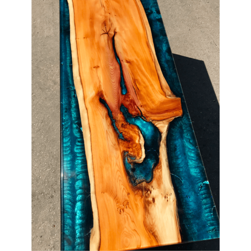 Yew & Reef Blue Resin River Coffee Table (SOLD)