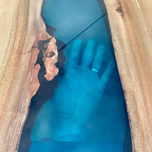 Clear Blue River Coffee Table