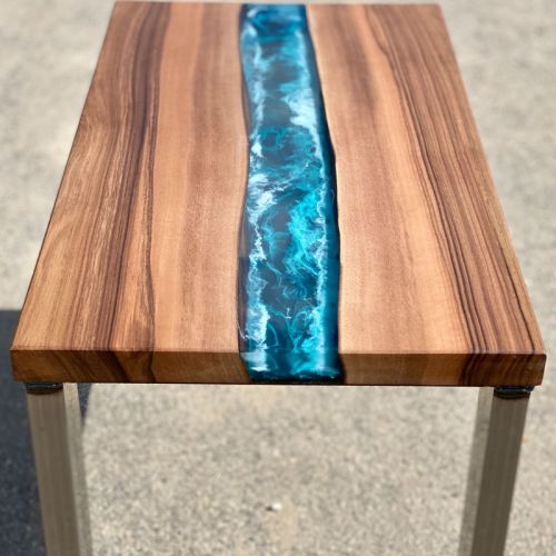 Walnut River Coffee Table Dep Sea Artwork