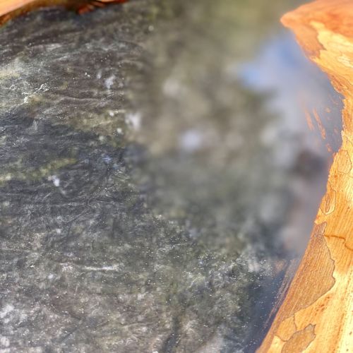 Elm River Dining Table Grey & Smoked