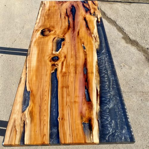 Yew River Desk/Dining Table Silver Grey