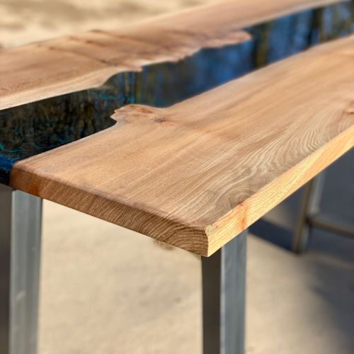 Elm River Bar Table Galactic Blue