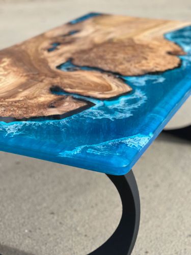 Burr Elm Coastline River Coffee Table